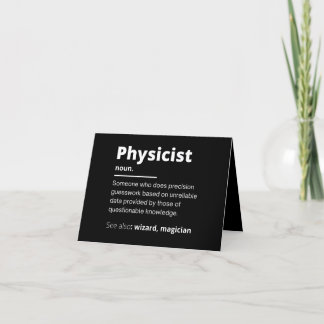 funny physicist definition wizard scientist physic thank you card