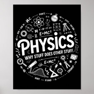 Funny Physics Nerd Science Humor Stem Quote Poster