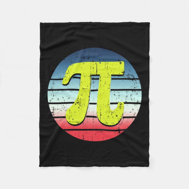 Funny Pi Day 3.14 Pi Spiral Math Geek Student Teac Fleece Blanket (Front)