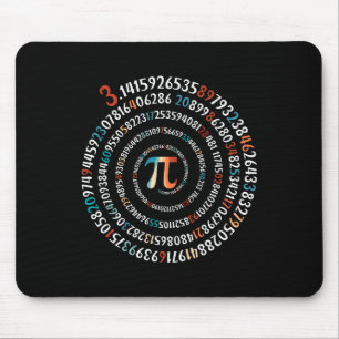 Funny Pi Day 3.14 Pi Symbol Spiral Number Math Lov Mouse Pad