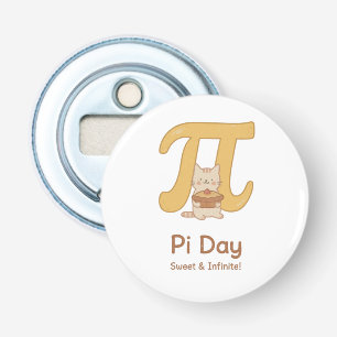 Funny Pi Day Animal with Pie – Math Lover Gift Bottle Opener