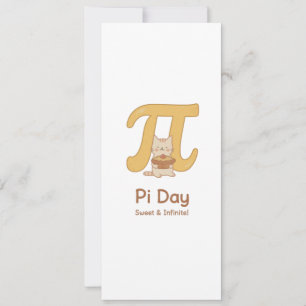 Funny Pi Day Animal with Pie – Math Lover Gift Invitation