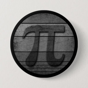 FUNNY PI DAY BLACK AND WHITE 3 INCH ROUND BUTTON