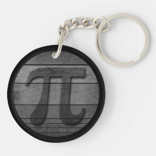 FUNNY PI DAY BLACK AND WHITE KEYCHAIN