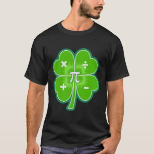 Funny Pi Day Math Patricks Day Luck Shamrock Green T-Shirt