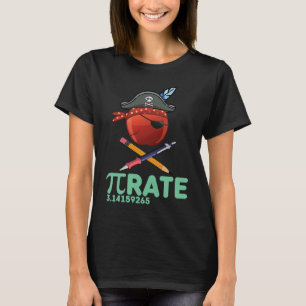 Funny Pi Day Pirate Apple Costume Math Teacher Boy T-Shirt