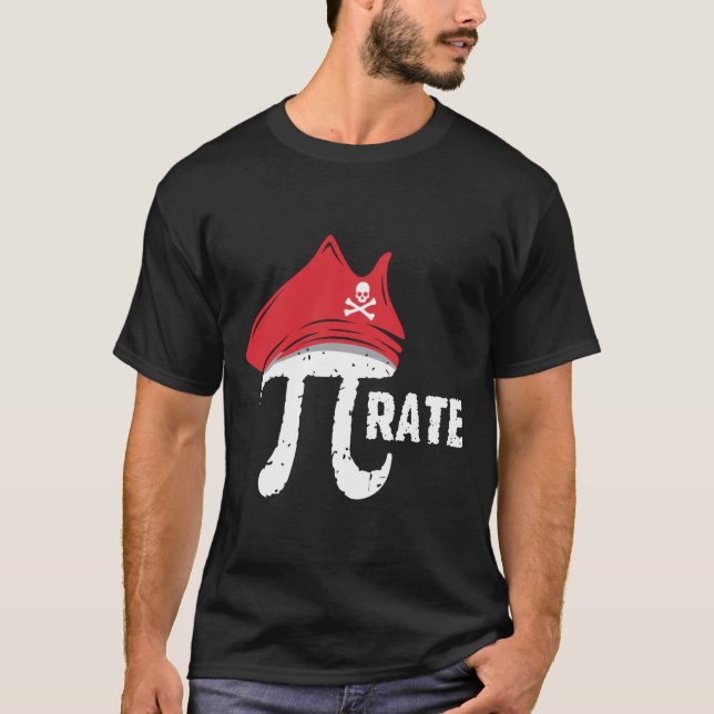 Funny Pi Day Pirate T-Shirt (Front)