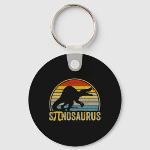 Funny Pi Day Pun - Spinosaurus Dinosaur Math Teach Keychain