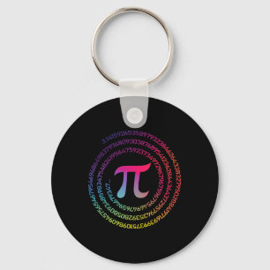 Funny Pi Day Spiral Pi Math For Pi Day 3.14 Keychain