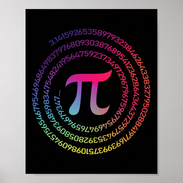 Funny Pi Day Spiral Pi Math For Pi Day 3.14  Poster (Front)