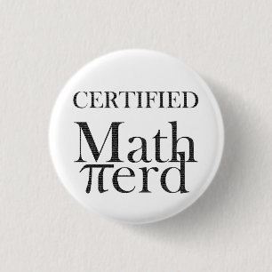 Funny Pi Math Nerd Science Teacher Black White 1 Inch Round Button