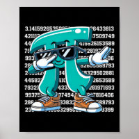 Funny Pi Symbol Dabbing Kids Boys Youth Math Teach