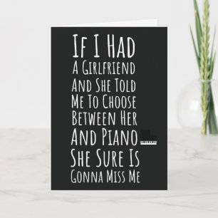 Funny Pianist Cards For Men Him Boys Piano Player