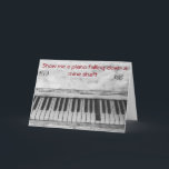 Funny Piano Joke Birthday Card<br><div class="desc">Don't you just love silly humour? This is the ideal card for anyone who is a piano or keyboard player. They will have a giggle and a unique card since you can customize it with their name.</div>