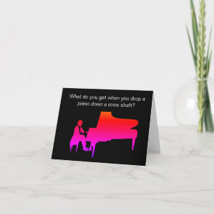 Funny Piano Joke Birthday Card