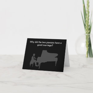 Funny Piano Joke Carte d'anniversaire