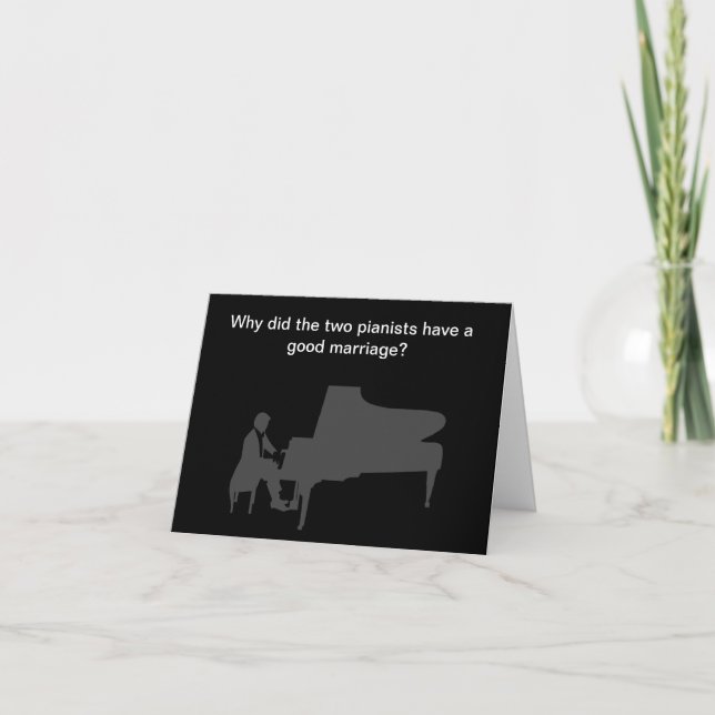 Funny Piano Joke Carte d'anniversaire (Devant)
