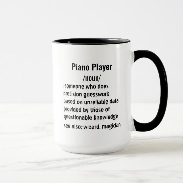 Funny Piano Player Definition gifts for men women Mug (Right)