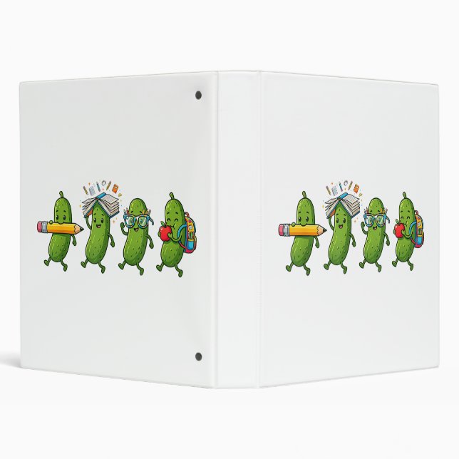 Funny Pickle Back to School Teacher Student Women  Binder (Background)