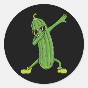 Funny Pickle Cucumber Gifts By Silentsoularts Dabb Classic Round Sticker