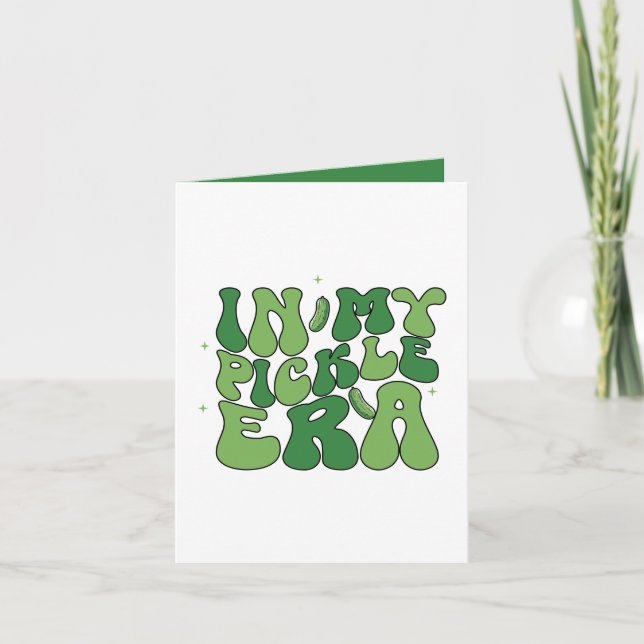 Funny pickle era word art customizable card (Front)