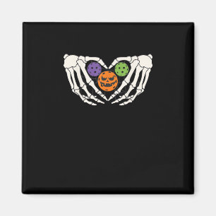 Funny Pickle Halloween Skeleton Hands Heart Pumpki Magnet