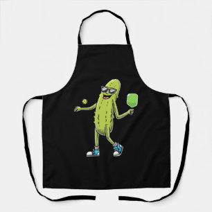 Funny Pickle Lovers Dill Pickleball Player         Apron