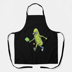 Funny Pickle Lovers Dill Pickleball Player         Apron