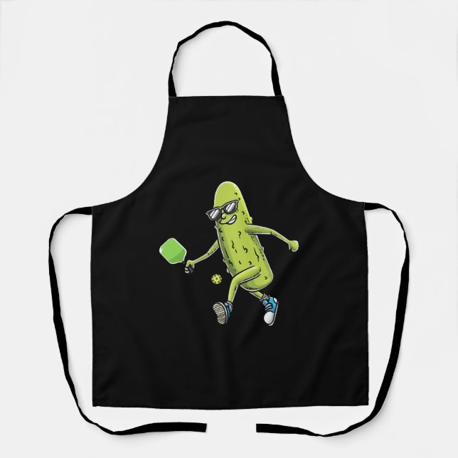 Funny Pickle Lovers Dill Pickleball Player         Apron (Front)