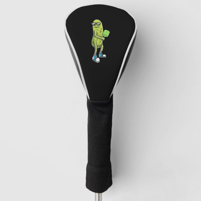 Funny Pickle Lovers Dill Pickleball Player         Golf Head Cover (Front)