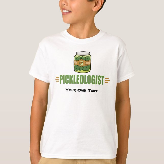 Funny Pickle Lovers Title PICKLEOLOGIST T-Shirt (Front)