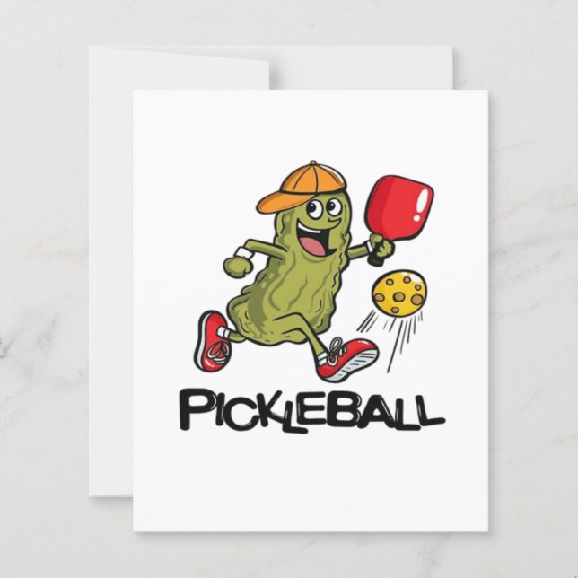Funny Pickle Playing Pickleball  (Front)
