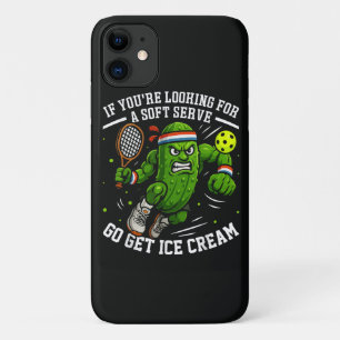Funny Pickle Playing Pickleball iPhone 11 Case