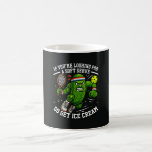 Funny Pickle Playing Pickleball Coffee Mug