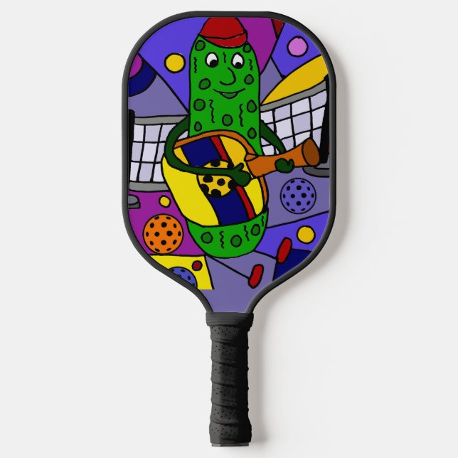 Funny Pickle Playing Pickleball Paddle Guitar (Front)