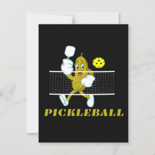 Funny Pickle Playing Pickleball  Postcard