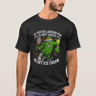 Funny Pickle Playing Pickleball T-Shirt