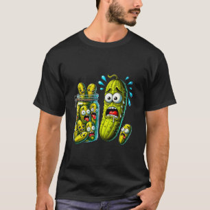 Funny Pickle Surprise A Cucumber And A Jar Of Slic T-Shirt