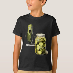 Funny Pickle Surprise A Cucumber And A Jar Of Slic T-Shirt