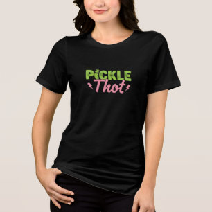 Funny Pickle Thot Sarcastic Meme Graphic T-Shirt Tri-Blend Shirt