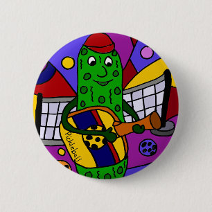 Funny Pickleball Abstract Art Original 2 Inch Round Button