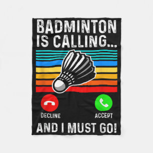 Funny Pickleball Badminton Shuttle  Fleece Blanket