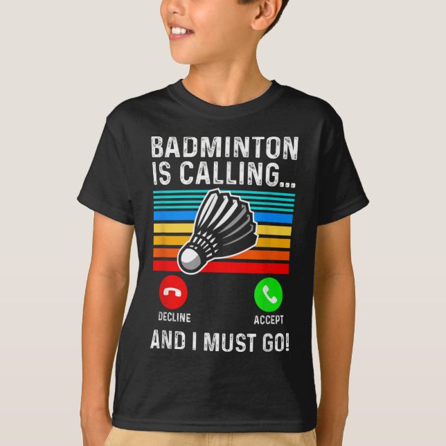 Funny Pickleball Badminton Shuttle  T-Shirt (Front)