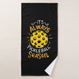 Funny Pickleball Bath Towel