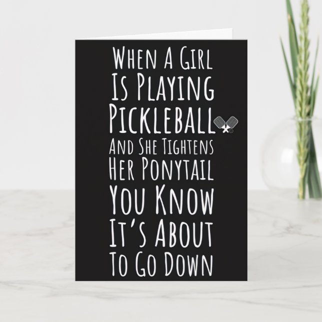 Funny Pickleball Cards For Her Women Girls (Front)