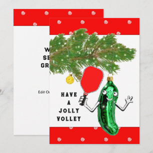 Funny Pickleball carte de Noël