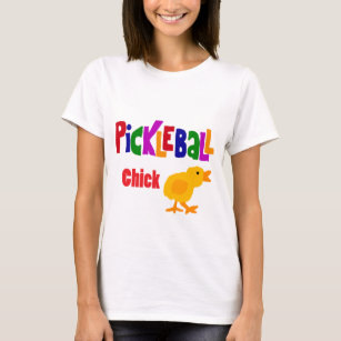 Funny Pickleball Chick Art T-Shirt