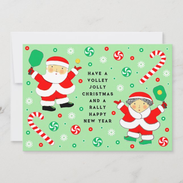 Funny Pickleball Christmas Cards (Front)