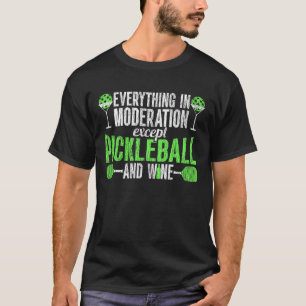 Funny Pickleball Coffee Wine Paddle Coffee Pickleb T-Shirt