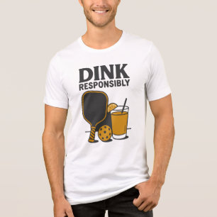 Funny Pickleball Dink Responsibly Tri-Blend Shirt